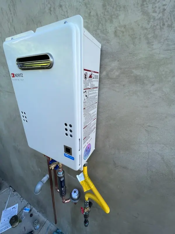 Tankless water heater installation for Liberty Meadows homes